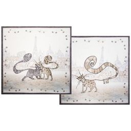 НАБОР САЛФЕТОК ИЗ 2-Х ШТ КОТИКИ,40Х40СМ, 100