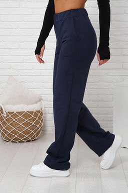 Брюки с карманами футер с лайкрой (01038, темно-синий) - Плиона фото 15