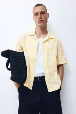 Camisa resort bordada Regular Fit - H&m фото 2