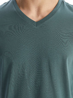 V Yaka K?sa Kollu Penye Erkek Ti??rt