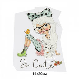 Термотрансфер арт.TBY.1269 So Cute 14х20см, уп.10шт