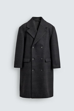 CHECKED DOUBLE-BREASTED COAT