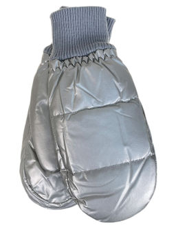 Зимние женские варежки с подкладом из искусственного меха, цвет серебро