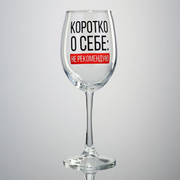 Бокал для вина Коротко о себе, 360 мл - Дорого внимание фото 7