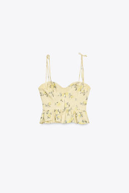 FLORAL POPLIN TOP - Zara фото 4