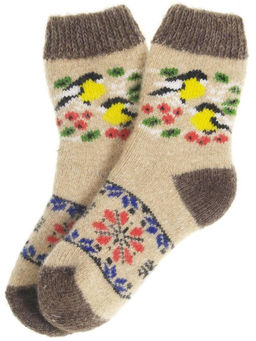 Носки детские "Синички с орнаментом" 6714-3