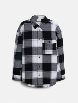 ACOOLA / Сорочка верхняя детская для мальчиков Bendor черно-белая клетка