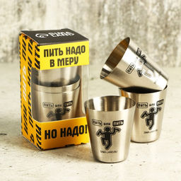 Набор стопок Пить надо в меру, 3 шт