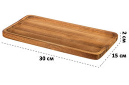 Поднос сервировочный 30*15*2 см, прямоугольный, акация - Elan gallery фото 2