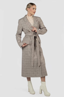 01-12048 Пальто женское демисезонное (пояс) - El podio фото 3