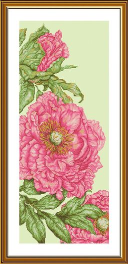 Набор для вышивания Нова Слобода СВ 6237 Розовые маки 27.3 х 67.1 см