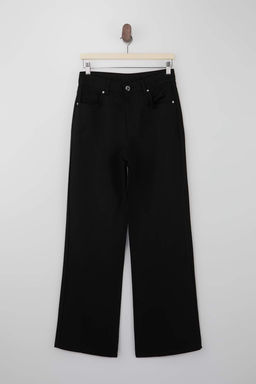 Siyah SOLMAYAN SIYAH Tencel Yuksek Bel Uzun Boy Wide Leg Jeans TWOSS26JE00082 - Trendyolmilla фото 5