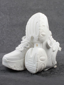 03-9D-1 WHITE Кроссовки женские (натуральная кожа, искусственная кожа)
