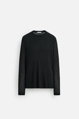 SEMI-SHEER LYOCELL T-SHIRT - Zara фото 8