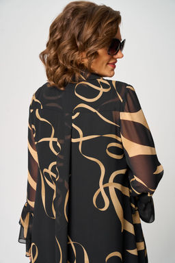 Платье EVA GRANT 7122 принт ленты