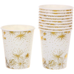 Стакан бумажный 0,2л в наборе 10 шт "Праздничный салют"