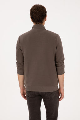 Erkek Regular Fit Yar_m Fermuarl_ Vizon Basic Sweatshirt - U.s. polo assn фото 5