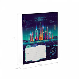 Цена за 10 шт. Тетрадь школьная ученическая ErichKrause Digital World, 18 листов, клетка (в плёнке по 10 шт.)_MIX-PACK фото 10