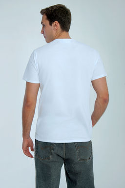 Арт. 61112/9 Футболка мужская однотонная 48-58 (6 шт) Цвет:белый