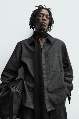 WASHED DENIM SHIRT - Zara фото 5