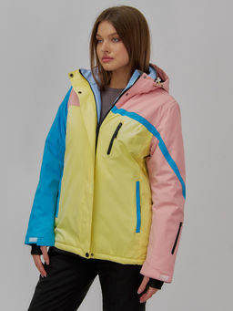 Горнолыжный костюм женский зимний желтого цвета 016J - Chunmai фото 13