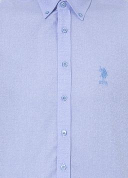 U. S. Polo Assn Мужская синяя рубашка с длинным рукавом - U.s. polo assn фото 6