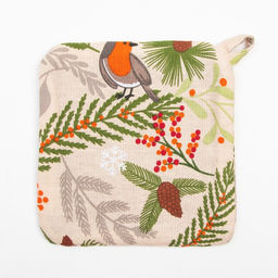 Набор кух. Доляна Bullfinch: варежка 20х27 см, прихватка 19х19 см, 100% хл  фото 5