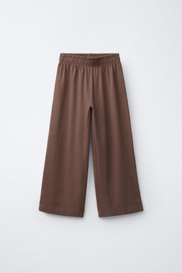 PANTAL?N WIDE LEG HEAVY WEIGHT / Marr?n