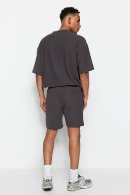 TRENDYOL MAN Basic Fume Regular/Normal Kesim Orta Boy Bagc?kl? Dokulu K?r?smaz Ottoman Sort TMNSS23SR00039 - Trendyolmilla фото 16