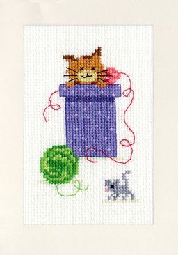 Набор для вышивания VERVACO PN-0145206 Игривые кошки 15 х 10.5 см