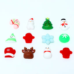 Цена за 20 шт. Антистресс сквиш мялка «Новый год», в 1 банке 20 мялок, МИКС