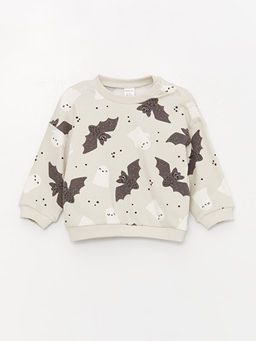 Bisiklet Yaka Uzun Kollu Bask?l? Erkek Bebek Sweatshirt ve Tayt 2li Tak?m - Waikiki фото 2