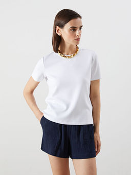 Bisiklet Yaka Kad?n Ti??rt