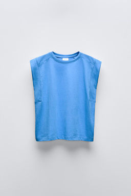 PLAIN T-SHIRT WITH TAB - Zara фото 7