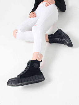 Ботинки 214.1918bl.Black.w/Байка