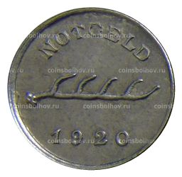 Монета 1 пфенниг 1920 года Германия Нотгельд Мергентхайм