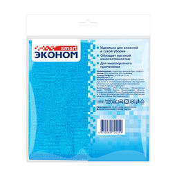 Салфетка для стекол и зеркал Эконом smart 30х30 80*20 №1 микрофибра арт. 80168 - Spin&Clean фото 2