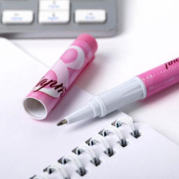 Подарочный набор, блокнот и ручка пластик «8 Марта»