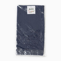 Цена за 2 шт. Полотенце Доляна цв. индиго 35х60 см, 100% хл., крупная вафля 220 г/м2  фото 6