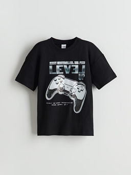 Bisiklet Yaka Bask?l? Erkek ?ocuk Ti??rt ve ?ort 2li