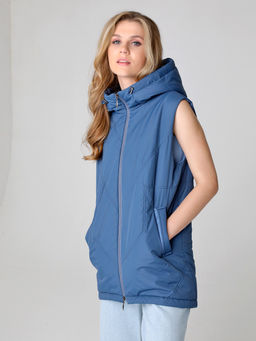 24127 Жилет утепл. сине-зеленый - Dizzyway фото 3