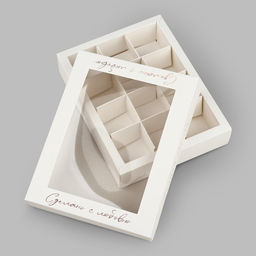 Цена за 5 шт. Коробка складная под 12 конфет «Ручная работа», 14.4×18.4×3.8 см