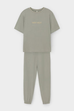 Е 20151/сухой зеленый пижама жен