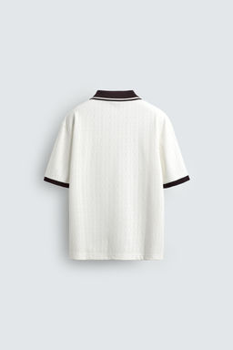 POLO JACQUARD VERTICAL BORDADO / Granate - Zara фото 8