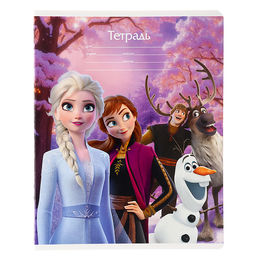 Цена за 19 шт. Тетрадь в клетку 18 листов, 5 видов МИКС, обложка мелованный картон, «Холодное сердце»