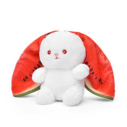 Мягкая игрушка "Заяц арбузик" 27см