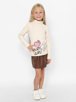 CRB wear/CWKG 63729-13-389 Водолазка для девочки,бежевый меланж/Ex.Cherubino фото 2
