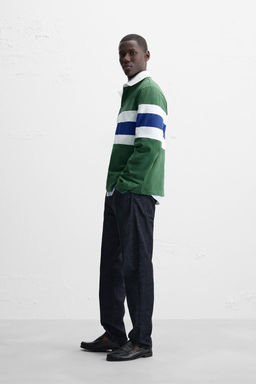 STRIPED JACQUARD POLO SHIRT - Zara фото 4