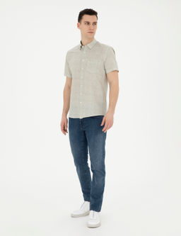 Haki Regular Fit K_sa Kollu G_mlek - Pierre cardin фото 4