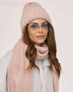 M 1158 S 1158 Комплект женский флис (колпак+шарф) (56-58)